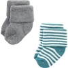 image:imageHudson Baby Baby 8pack Cotton Rich Newborn and Terry SocksDark Earth Tone Stripes