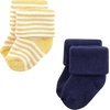 image:imageHudson Baby Baby 8pack Cotton Rich Newborn and Terry SocksDark Earth Tone Stripes
