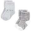 image:imageHudson Baby Baby 8pack Cotton Rich Newborn and Terry SocksGray Stripe 8 Pack