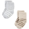 image:imageHudson Baby Baby 8pack Cotton Rich Newborn and Terry SocksGray Taupe Stripe