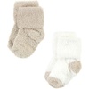 image:imageHudson Baby Baby 8pack Cotton Rich Newborn and Terry SocksGray Taupe Stripe