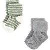 image:imageHudson Baby Baby 8pack Cotton Rich Newborn and Terry SocksGreen Blue Stripe