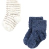 image:imageHudson Baby Baby 8pack Cotton Rich Newborn and Terry SocksGreen Blue Stripe