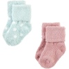 image:imageHudson Baby Baby 8pack Cotton Rich Newborn and Terry SocksMauve Mint Dot