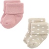image:imageHudson Baby Baby 8pack Cotton Rich Newborn and Terry SocksMauve Taupe