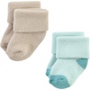 image:imageHudson Baby Baby 8pack Cotton Rich Newborn and Terry SocksNavy Taupe
