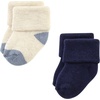 image:imageHudson Baby Baby 8pack Cotton Rich Newborn and Terry SocksNavy Taupe