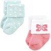 image:imageHudson Baby Baby 8pack Cotton Rich Newborn and Terry SocksPastel Butterfly