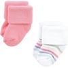 image:imageHudson Baby Baby 8pack Cotton Rich Newborn and Terry SocksPastel Butterfly