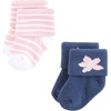 image:imageHudson Baby Baby 8pack Cotton Rich Newborn and Terry SocksPink Dolphin