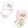 image:imageHudson Baby Baby 8pack Cotton Rich Newborn and Terry SocksPink Gray Elephant
