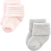 image:imageHudson Baby Baby 8pack Cotton Rich Newborn and Terry SocksPink Gray Stripe