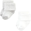 image:imageHudson Baby Baby 8pack Cotton Rich Newborn and Terry SocksPink Gray Stripe