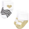 image:imageHudson Baby Baby 8pack Cotton Rich Newborn and Terry SocksSilver Gold Pink