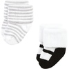 image:imageHudson Baby Baby 8pack Cotton Rich Newborn and Terry SocksSilver Gold Pink