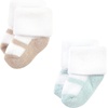image:imageHudson Baby Baby 8pack Cotton Rich Newborn and Terry SocksSoft Earth Tone Shoes