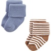 image:imageHudson Baby Baby 8pack Cotton Rich Newborn and Terry SocksSoft Earth Tone Stripes