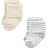 image:imageHudson Baby Baby 8pack Cotton Rich Newborn and Terry SocksSoft Earth Tone Stripes
