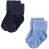 image:imageHudson Baby Baby 8pack Cotton Rich Newborn and Terry SocksSolid Blue Gray 8 Pack Chenille