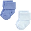 image:imageHudson Baby Baby 8pack Cotton Rich Newborn and Terry SocksSolid Blue Gray 8 Pack Terry