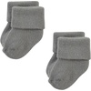 image:imageHudson Baby Baby 8pack Cotton Rich Newborn and Terry SocksSolid Gray White