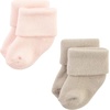 image:imageHudson Baby Baby 8pack Cotton Rich Newborn and Terry SocksSolid Pink Neutral
