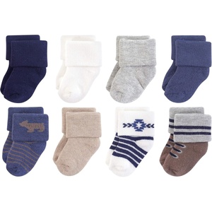 image:imageHudson Baby Baby 8pack Cotton Rich Newborn and Terry SocksBear