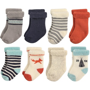 image:imageHudson Baby Baby 8pack Cotton Rich Newborn and Terry SocksBoy Fox