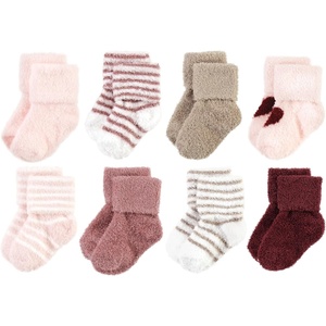 image:imageHudson Baby Baby 8pack Cotton Rich Newborn and Terry SocksBurgundy Heart