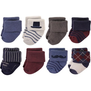 image:imageHudson Baby Baby 8pack Cotton Rich Newborn and Terry SocksGentleman