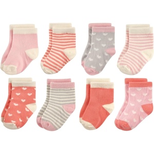 image:imageHudson Baby Baby 8pack Cotton Rich Newborn and Terry SocksHearts