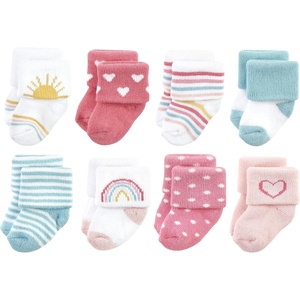 image:imageHudson Baby Baby 8pack Cotton Rich Newborn and Terry SocksModern Rainbow