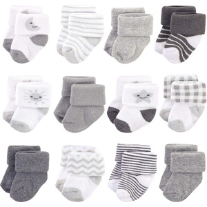 image:imageHudson Baby Baby 8pack Cotton Rich Newborn and Terry SocksMoon