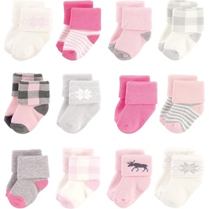 image:imageHudson Baby Baby 8pack Cotton Rich Newborn and Terry SocksPink Moose