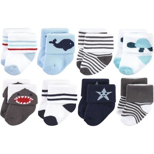 image:imageHudson Baby Baby 8pack Cotton Rich Newborn and Terry SocksSea Creatures 8pack