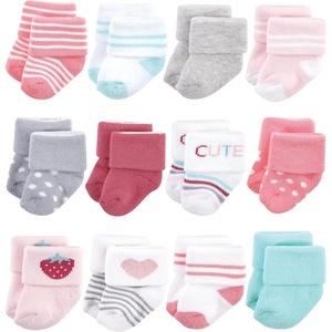 image:imageHudson Baby Baby 8pack Cotton Rich Newborn and Terry SocksStrawberry 12pack