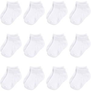 image:imageHudson Baby Baby 8pack Cotton Rich Newborn and Terry SocksWhite Noshow
