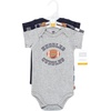 image:imageHudson Baby Unisex Baby Cotton Bodysuits Football Huddles 3Pack Newborn