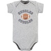 image:imageHudson Baby Unisex Baby Cotton Bodysuits Football Huddles 3Pack Newborn