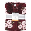 image:imageHudson Baby Unisex Baby Plush Sleeping Bag Sack BlanketBurgundy Floral Sleeveless