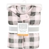 image:imageHudson Baby Unisex Baby Plush Sleeping Bag Sack BlanketLongsleeve Pink Gray Plaid
