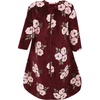 Burgundy Floral Long Sleeve