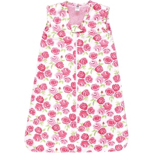 image:imageHudson Baby Infant Girls Long Sleeve Plush Faux Fur Sleeping Bag Wearable BlanketPink Roses