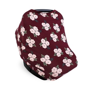 image:imageHudson Baby Unisex Baby Multiuse Car Seat Canopy Enchanted Forest One SizeBurgundy Floral