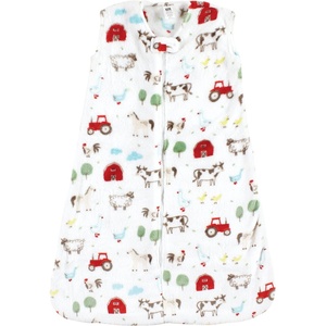 image:imageHudson Baby Unisex Baby Plush Sleeping Bag Sack BlanketBoy Farm Animals
