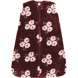 image:imageHudson Baby Unisex Baby Plush Sleeping Bag Sack BlanketBurgundy Floral Sleeveless