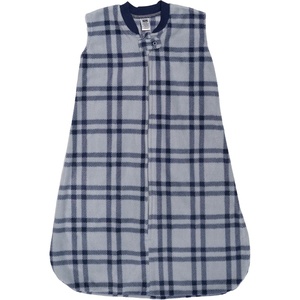 image:imageHudson Baby Unisex Baby Plush Sleeping Bag Sack BlanketGray Navy Plaid