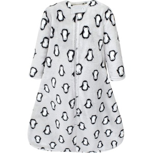 image:imageHudson Baby Unisex Baby Plush Sleeping Bag Sack BlanketLongsleeve Gray Penguin