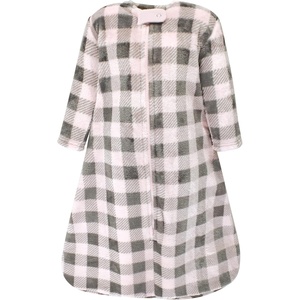 image:imageHudson Baby Unisex Baby Plush Sleeping Bag Sack BlanketLongsleeve Pink Gray Plaid