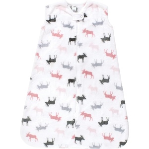 image:imageHudson Baby Unisex Baby Plush Sleeping Bag Sack BlanketPink Moose Sleeveless